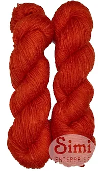 Vardhman S_Brilon Rust (200 gm) Wool Hank Hand Knitting Wool / Art Craft Soft Fingering Crochet Hook Yarn, Needle Knitting Yarn Thread dye C DD-thumb1