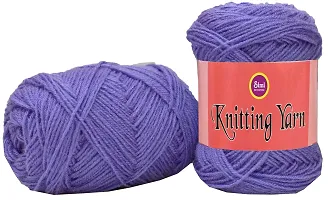 SIMI ENTERPRISE 100% Acrylic Wool Iris 200 GMS Wool Ball Hand Knitting Wool / Art Craft Soft Fingering Crochet Hook Yarn, Needle Knitting Yarn Thread Dyed-VB Art-ABCE-thumb1