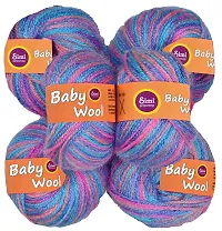 SIMI 100% Acrylic S/M Wool Multi Primerose (6 pc) Baby S/M Wool Hand Knitting Art - DHD-thumb1