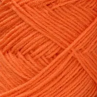 SIMI ENTERPRISE 100% Acrylic Wool Orange 100 GMS Wool Ball Hand Knitting Wool / Art Craft Soft Fingering Crochet Hook Yarn, Needle Knitting Yarn Thread Dyed- Art--thumb1