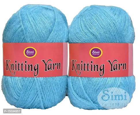 SIMI ENTERPRISE Knitting Wool Yarn, Soft Fancy Feather Wool Cream 200 GMS Best Used with Knitting Needles, Soft Fancy Wool- Art-HDD