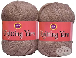 SIMI ENTERPRISE Knitting Wool Yarn, Soft Fancy Feather Wool Chocolate 300 GMS Best Used with Knitting Needles, Soft Fancy Wool- Art-HFC-thumb1