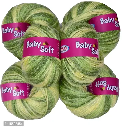 SIMI ENTERPRISE 100% Acrylic Wool M12 (Pack of 6) Baby Soft Wool Ball Hand Knitting Wool/Art Craft Soft Fingering Crochet Hook Yarn, Needle Knitting Yarn Thread Dyed ? Y