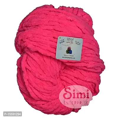 GANGA Knitting Yarn Thick Chunky Wool, Velvety Magenta 200 GMS Best Used with Knitting Needles, Crochet Needles Wool Yarn for Knitting.-EQ