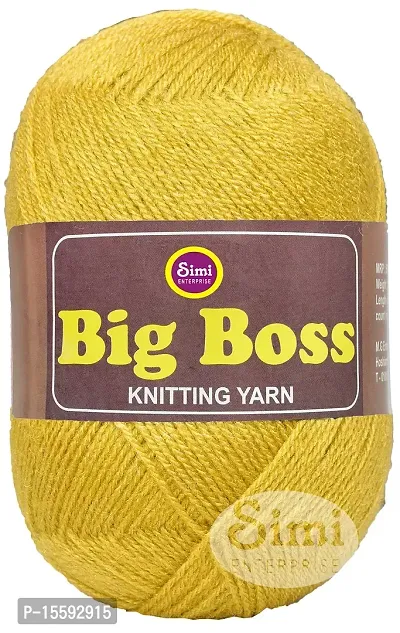 Buy Vardhman Bigboss Mustard (200 Gm) Wool Ball Hand Knitting Wool