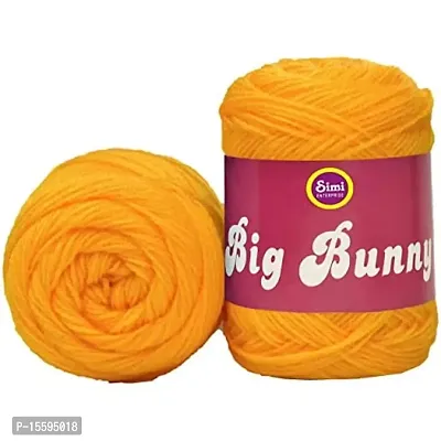 SIMI ENTERPRISE 100% Acrylic Wool Yellow 200 GMS Wool Ball Hand Knitting Wool / Art Craft Soft Fingering Crochet Hook Yarn, Needle Knitting Yarn Thread Dyed- Art-AGJ