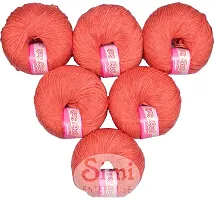 SIMI ENTERPRISE 100% Acrylic Wool Salmon 6 Pc Baby Wool 4 ply Wool Ball Hand Knitting Wool/Art Craft Soft Fingering Crochet Hook Yarn-Art-HC-thumb1