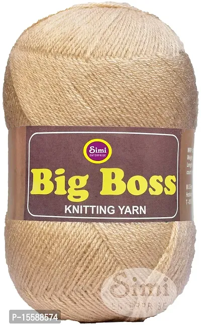 VARDHMAN Bigboss White (200 gm) Wool Ball Hand Knitting Wool / Art Craft Soft Fingering Crochet Hook Yarn, Needle Knitting Yarn Thread dye L-thumb0