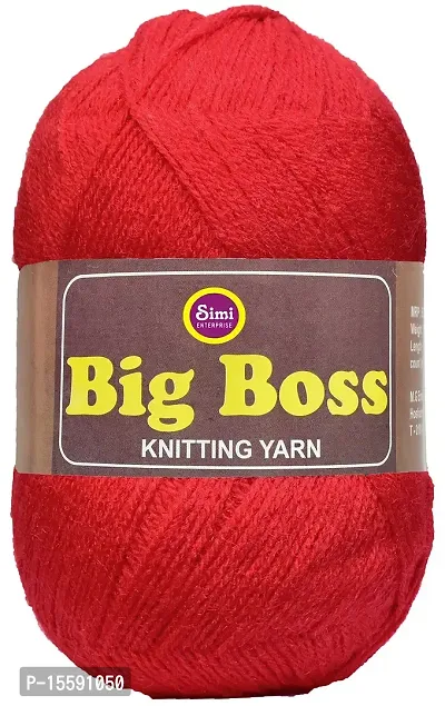 VARDHMAN Bigboss White (200 gm) Wool Ball Hand Knitting Wool / Art Craft Soft Fingering Crochet Hook Yarn, Needle Knitting Yarn Thread dye C-thumb0