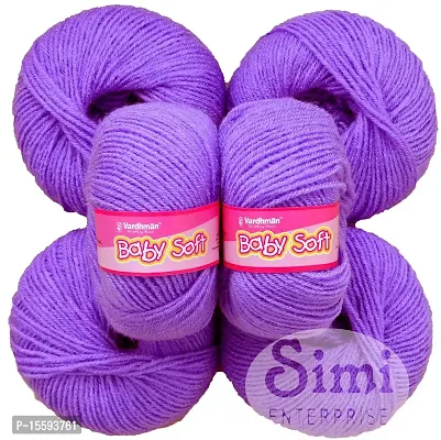 Vardhman 100% Acrylic Wool Iris (8 pc) Baby-Soft Wool Ball Hand Knitting Wool/Art Craft Soft Fingering Crochet Hook Yarn, Needle Knitting Yarn Threa N OSD