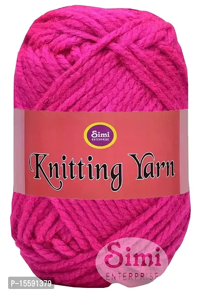 GANGA Knitting Yarn Thick Chunky Wool, Motu Magenta 200 GMS Best Used with Knitting Needles, Crochet Needles Wool Yarn for Knitting.-JA Art-EEG