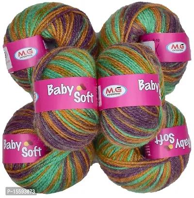 SIMI ENTERPRISE 100% Acrylic Wool Red (6 pc) Baby Soft 4 ply Wool Ball Hand Knitting Wool/Art Craft Soft Fingering Crochet Hook Yarn, Needle Knitting Yarn Thread Dye ZF