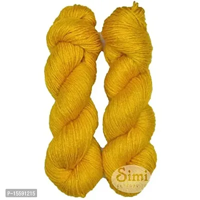 SIMI ENTERPRISE by Vardhman Li Parasmani Best Used with Knitting Crochet Needles Wool Yarn (Mustard, 300 Grams)