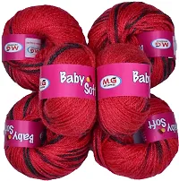 SIMI ENTERPRISE 100% Acrylic Wool M2 (Pack of 6) Baby Soft Wool Ball Hand Knitting Wool/Art Craft Soft Fingering Crochet Hook Yarn, Needle Knitting Yarn Thread Dyed ? V-thumb1