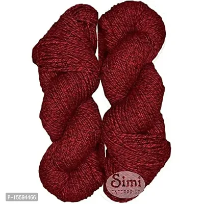 Vardhman SM Fusion Deep Red (200 gm) Wool Hank Hand Knitting Wool / Art Craft Soft Fingering Crochet Hook Yarn, Needle Knitting Yarn Thread Dyed