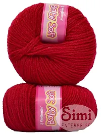 Vardhman 100% Acrylic Wool Red (8 pc) Baby-Soft Wool Ball Hand Knitting Wool/Art Craft Soft Fingering Crochet Hook Yarn, Needle Knitting Yarn Threa I-thumb1