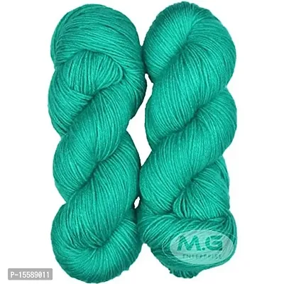 SIMI ENTERPRISE Brilon Teal Green (300 gm) Wool Hank Hand Knitting Wool / Art Craft Soft Fingering Crochet Hook Yarn, Needle Knitting Yarn Thread dye SM-GID