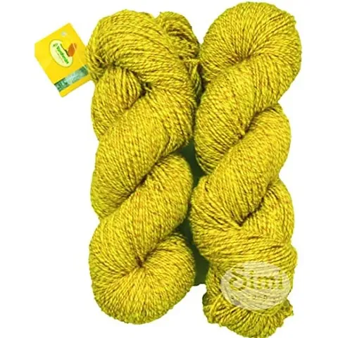 Vardhman SM Fusion White (200 gm) Wool Hank Hand Knitting Wool / Art Craft Soft Fingering Crochet Hook Yarn, Needle Knitting Yarn Thread Dyed