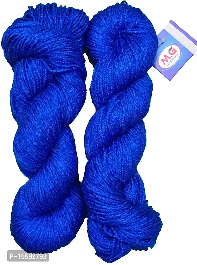 Oswal Wools Brilon Deep Blue (200 gm) Wool Hank Hand Knitting Wool / Art Craft Soft Fingering Crochet Hook Yarn, Needle Knitting Yarn Thread Dyed