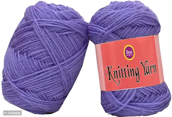 SIMI ENTERPRISE 100% Acrylic Wool Iris 200 GMS Wool Ball Hand Knitting Wool / Art Craft Soft Fingering Crochet Hook Yarn, Needle Knitting Yarn Thread Dyed-VB Art-ABCE