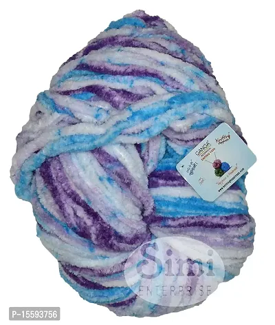  Ganga Knitting Yarn Thick Chunky Wool, Rainbow 400 gm