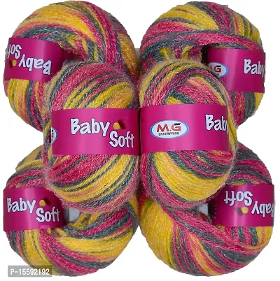 SIMI ENTERPRISE 100% Acrylic Wool Red (12 pc) Baby Soft 4 ply Wool Ball Hand Knitting Wool/Art Craft Soft Fingering Crochet Hook Yarn, Needle Knitting Yarn Thread Dye RE