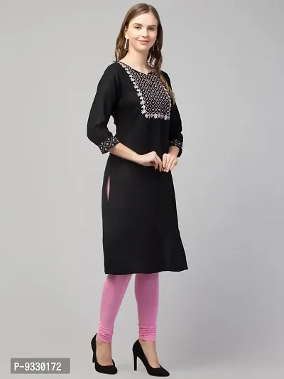 Women's Rayon Printed Straight Kurti with Legging and Dupatta Set-thumb3