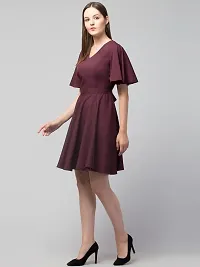 Peehu Collection Women's Fit and Flare Midi Knee Length Solid Dresses for Women A Line Dress | Girls Dress | Women Dresses | Dress for Women Stylish | Latest | Stylish | Beach Dress for Women-thumb4