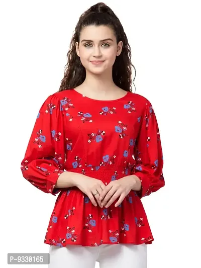 Peehu Collection Women's Long Bell Sleeve Tunic Tops V-Neck T-Shirts Casual Loose Blouse with Smocked Cuffs