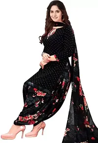 Elegant Multicoloured Crepe Printed Dress Material with Dupatta For Women Pack Of 2-thumb1