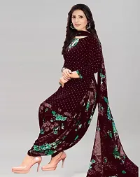 Elegant Multicoloured Crepe Printed Dress Material with Dupatta For Women Pack Of 2-thumb2