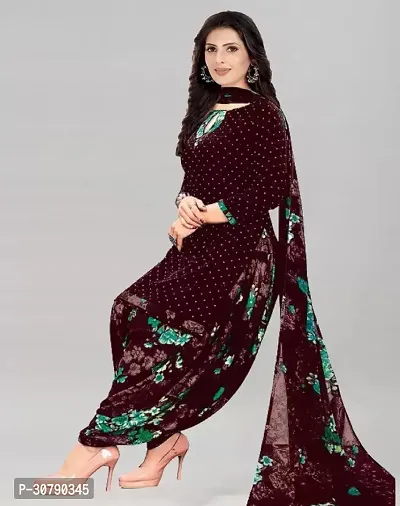 Elegant Multicoloured Crepe Printed Dress Material with Dupatta For Women Pack Of 2-thumb3