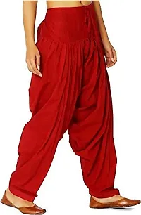 Caaspy Women's Regular Fit Cotton Patiala Salwar (RS Plain Patiala_Red_4Xl)-thumb2