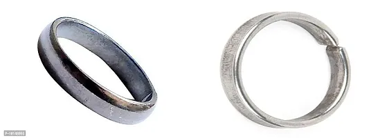 Caaspy Asli Kaale Ghode Ki Naal Ki Ring/Black Horse Shoe Iron Ring (2 Pc) Pooja Samagri ||