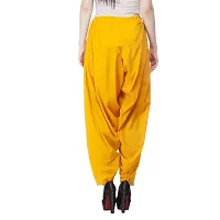 Caaspy Women's Cotton Plain Semi Patiala Salwar Patiala Pants Cotton Patiala Combo (Size: Free Size, Length: 41 Inches) (Mustard Yellow Combo) (Mustard Yellow & Baby Pink)-thumb1