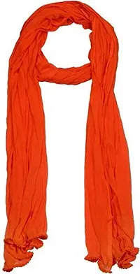 Caaspy Women's Solid Cotton Dupatta (Cotton Dupatta_Orange_Free Size)-thumb3