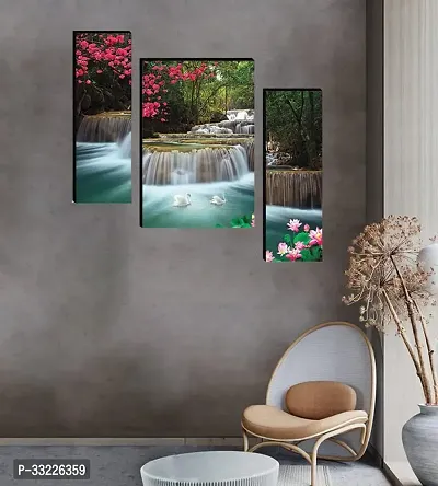 Scenery 3d Framed Wall Paintings Set Of 3, (45X30 CM)-thumb0