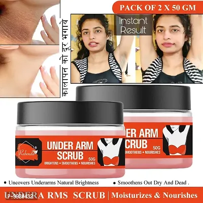 Trendy Under Arm Scrub Gently Exfoliates The Sensitive Skin Of Under Arms, Blend Of Coconut Oil And Coconut Shell Powder Brightens Softens Nourishes And Smoothens Your Underarms Scrub