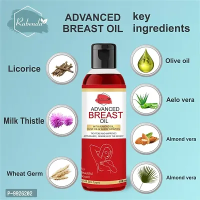 Trendy Breast Massage Oil With Almond Oil, Olive Oil  Wheat Germ Oil - Relieves Stress Caused By Wired Bra And Breast Toner Massage Oil-thumb2