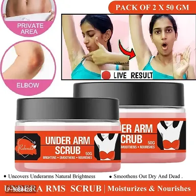 Trendy Under Arm Scrub Gently Exfoliates The Sensitive Skin Of Under Arms, Blend Of Coconut Oil And Coconut Shell Powder Brightens Softens Nourishes And Smoothens Your Underarms Scrub