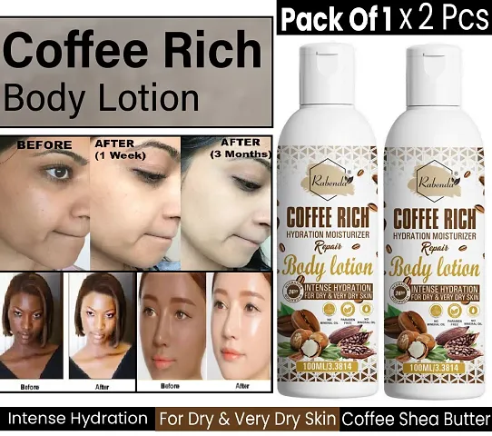 Rabenda Coffee Rich Hydration Moisturizer Body Lotion (Pack Of 2)