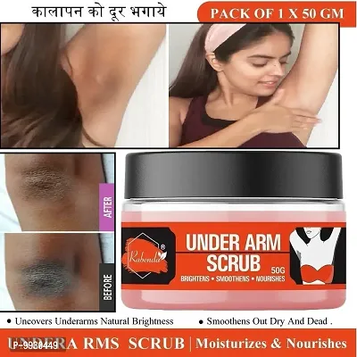 Trendy Under Arm Scrub Gently Exfoliates The Sensitive Skin Of Under Arms, Blend Of Coconut Oil And Coconut Shell Powder Brightens Softens Nourishes And Smoothens Your Underarms Scrub