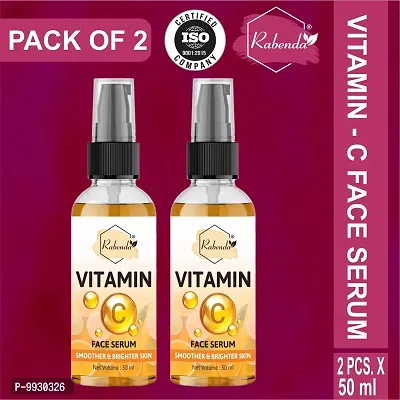 Trendy 1% Vitamin C Face Serum With Mandarin For Glowing Skin With Pure Ethyl Ascorbic Acid For Hyperpigmentation And Dull Skin, Fragrance-Free, 50 Ml-Pack-2