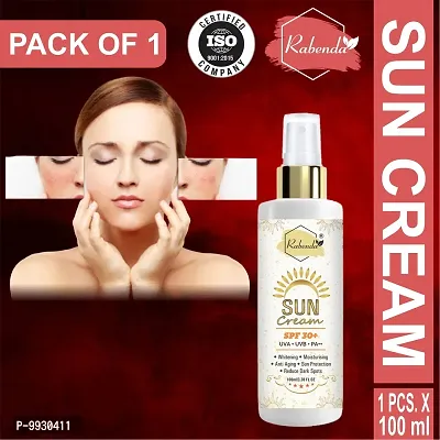 Trendy Sunscreen Cream Spf 30+, Whitening, Moisturising, Anti Aging,Reduce Dark Spote Protetion From Uva/Uvb/Pa++, Sun Protection And De Tan - Spf 30