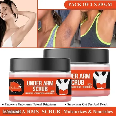 Trendy Under Arm Scrub Gently Exfoliates The Sensitive Skin Of Under Arms, Blend Of Coconut Oil And Coconut Shell Powder Brightens Softens Nourishes And Smoothens Your Underarms Scrub