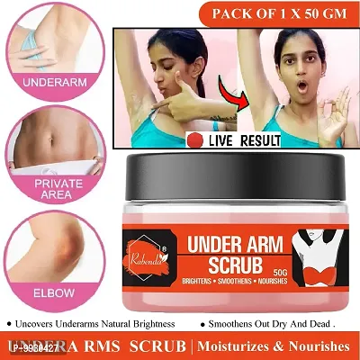 Trendy Under Arm Scrub Gently Exfoliates The Sensitive Skin Of Under Arms, Blend Of Coconut Oil And Coconut Shell Powder Brightens Softens Nourishes And Smoothens Your Underarms Scrub-thumb0