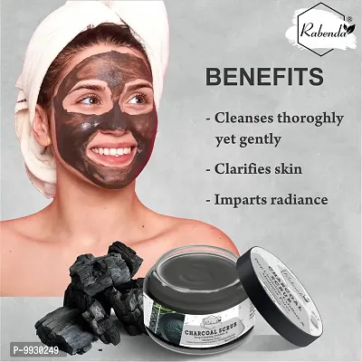 Trendy Natural Bamboo Charcoal Face And Body Scrub With Activated Charcoal, Peppermint And Thyme For Helps In Deep Exfoliation And Remove Blackheads-thumb3