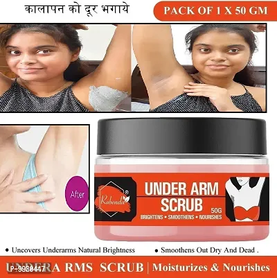 Trendy Under Arm Scrub Gently Exfoliates The Sensitive Skin Of Under Arms, Blend Of Coconut Oil And Coconut Shell Powder Brightens Softens Nourishes And Smoothens Your Underarms Scrub