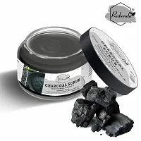 Trendy Natural Bamboo Charcoal Face And Body Scrub With Activated Charcoal, Peppermint And Thyme For Helps In Deep Exfoliation And Remove Blackheads-thumb1