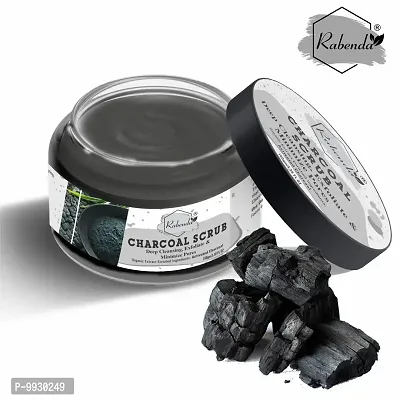 Trendy Natural Bamboo Charcoal Face And Body Scrub With Activated Charcoal, Peppermint And Thyme For Helps In Deep Exfoliation And Remove Blackheads-thumb2